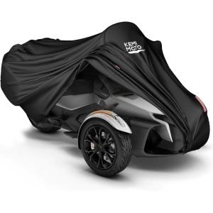 imageKEMIMOTO Full Cover compatible with CanAm Spyder RTRT Limited 20202025 AllWeather Protection420D Oxford Fabric Dustproof Water ResistantUV ampamp Heat Protection Compatible with Spyder Accessories