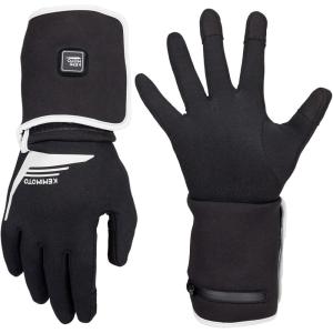 imageKEMIMOTO Heated Electric Gloves for Men ampamp Women  Thin Flexible with 3 Heat Settings Up to 140F Hand Warmers Touchscreen Rechargeable Ideal for Hunting Motorcycle Riding Fishing 2 Battery PacksBlack