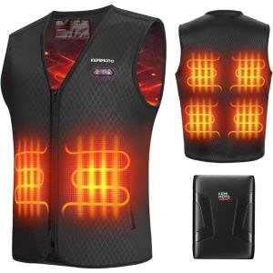 imageKEMIMOTO Heated Vest for Men with Battery Pack Included Lightsout Design Electric Warming Vest for Hunting Winter SportsBlack