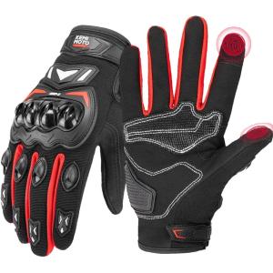 imageKEMIMOTO Motorcycle Gloves for Men Touchscreen Cycling Gloves for Outdoor Sports OnRoad OffRoad Mountain Motorcycle Motorcross Motorbike Dirt Bike Bicycle Racing ATV UTVRed