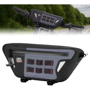 imageKEMIMOTO Motorcycle Handlebar Bag Bicycle Front Fork Tool Bag  Fully Waterproof Bag Compatible with SurRon Light Bee X and S X160 X260 Talaria Sting Segway Electric Dirt Bike 2L