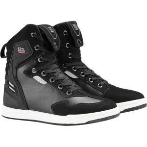 imageKEMIMOTO Motorcycle Shoes High Top with Thick Heel Protective Gear AntiSlip Motorcycle Boots for Men Microfiber Leather Material