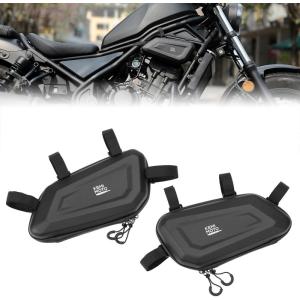 imageKEMIMOTO Motorcycle Side Bag EVA Hard Shell Tool Bags Compatible with Rebel 300 500 20172025  Universal Motorcycle Saddlebag Side FrameMounted and Rear Storage 25L2Evawater Resistant