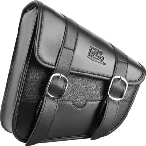 imageKEMIMOTO Motorcycle Swingarm Bag Left Side Solo Bags Swing Arm Bags with Synthetic Leather for Softail Models Dyna Low Rider Fat Bob