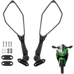 imageKEMIMOTO Ninja 300 Mirrors Compatible with Ninja 400 250 500 ZX6R EX300 ZX6R Motorcycle Rear View Mirror