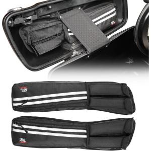 imageKEMIMOTO Saddlebag Lid Organizers 2 Pack Compatible with 20142023 Touring Street Glide Road Glide 20142024 Road King FLT FLH Black