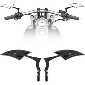 imageKEMIMOTO Spear Blade Motorcycle Mirrors Black Rear View Side Mirrors 1 Pair for Street Glide Electra Glide Softail Dyna 19822022 2023 2024 2025