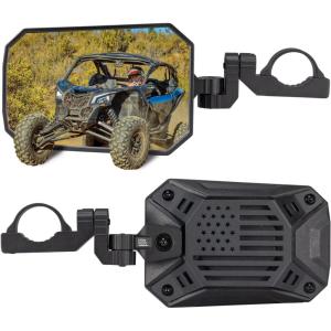 imageKEMIMOTO UTV Side Mirrors 2025 New Pattern Aluminum 8quot x 53quot Wide View for 1652 inch Roll bar Compatible with Polaris RZRCan Am X3PioneerTalonTeryxCFMOTO Fit Big UTV No Vibrate ampamp WobbleStarPulse Style
