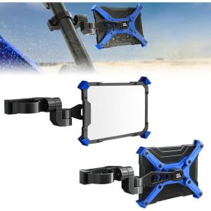 imageKEMIMOTO UTV Side Mirrors For 165quot2quot Roll Cage Bar Compatible with Polaris RZR Can Am Maverick X3 SxS Talon Teryx Mule Billet Aluminum SXS Side View Mirror Redblue