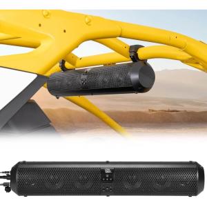 imageKEMIMOTO UTV Sound Bar 28Inch 6 Speakers SXS Sound Bar Wireless Control BluetoothCompatible X3 Speakers Compatible with Polaris Can am Talon CForce for 156quot 225quot Roll Bar Black