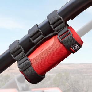 imageKEMIMOTO UTV Speaker Mount Adjustable 2 Strap Style Portable Speaker Holder for 15quot to 25quot Roll Bar Compatible with Polaris RZR Ranger Can Am X3 Commander Pioneer Kawasaki Mule