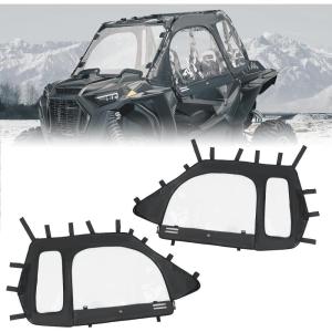 imageKEMIMOTO Upper Doors Upgrade Fit Design Compatible with Polaris RZR XP 1000  XP Turbo RZR 900 S 900 2014 Upper Windows Soft Cab Enclosures New Zippers Waterresistant Side Windshield  2 Seater