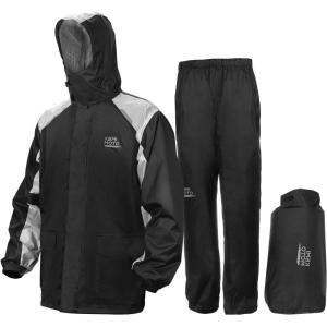 imageKEMIMOTO Waterproof Casual Motorcycle Rain Gear for menMens Waterproof Powersports Rain Suit with Pant for Motorcycle Riding in Heavy Rain 15000MM Water Pressure ResistanceBlack