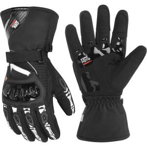 imageKEMIMOTO Winter Motorcycle Gloves Rainproof Riding Warm Gloves with Touchscreen for Motorcycle Riding ATV UTV Snowmobile Red LGlowintheDark Green