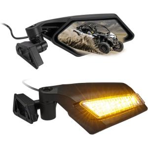 imageKEMIMOTO X3 Side Mirrors with Turn Signal Indicator Blinker Lights Rearview Mirrors Compatible with CanAm Maverick X3 ampamp Max XRS XDS Turbo R RR 2017 2018 2019 2020 2021 2022 2023 2024 2025