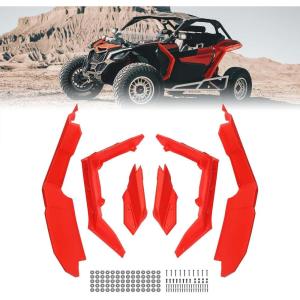 imageKemimoto X3 Fender Flares Extended Red Mud Guards Front ampamp Rear Compatible with 20172025 Can Am Maverick X3 ampamp Max RS Turbo R RR OEM Replacement 715002973