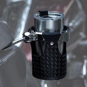 imageUpgrade KEMIMOTO Passenger Cup Holders Leather Motorcycle Passenger Drink Holders Compatible with Street Glide Road King Road Glide Tri Models with Rear Pack 20142024 2025