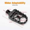 imageKEMIMOTO CNC Motorcycle Wide Fat Foot Pegs for Dyna Sportster FLFB FLSTF Iron 883 Softail Street Glide 360 Rotating Motorcycle Footpegs Black