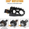 imageKEMIMOTO CNC Motorcycle Wide Fat Foot Pegs for Dyna Sportster FLFB FLSTF Iron 883 Softail Street Glide 360 Rotating Motorcycle Footpegs Black