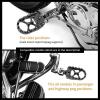 imageKEMIMOTO CNC Motorcycle Wide Fat Foot Pegs for Dyna Sportster FLFB FLSTF Iron 883 Softail Street Glide 360 Rotating Motorcycle Footpegs Black
