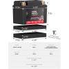 imageKEMIMOTO Lithium Motorcycle Battery YTX15LBSYTX14AHBS LiFePO4 Lithium Battery 12v 7Ah PreCharged Powersports Battery with 4 UniversalFit EVA Spacers Compatible with Motorcycle ATV Jet Ski  12V 25Ah 200CCA