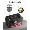 imageKEMIMOTO Lithium Motorcycle Battery YTX15LBSYTX14AHBS LiFePO4 Lithium Battery 12v 7Ah PreCharged Powersports Battery with 4 UniversalFit EVA Spacers Compatible with Motorcycle ATV Jet Ski  12V 6Ah 480CCA