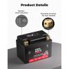 imageKEMIMOTO Lithium Motorcycle Battery YTX15LBSYTX14AHBS LiFePO4 Lithium Battery 12v 7Ah PreCharged Powersports Battery with 4 UniversalFit EVA Spacers Compatible with Motorcycle ATV Jet Ski12V 7Ah 560CCA