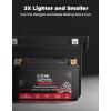 imageKEMIMOTO Lithium Motorcycle Battery YTX15LBSYTX14AHBS LiFePO4 Lithium Battery 12v 7Ah PreCharged Powersports Battery with 4 UniversalFit EVA Spacers Compatible with Motorcycle ATV Jet Ski  12V 6Ah 480CCA