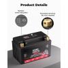 imageKEMIMOTO Lithium Motorcycle Battery YTX15LBSYTX14AHBS LiFePO4 Lithium Battery 12v 7Ah PreCharged Powersports Battery with 4 UniversalFit EVA Spacers Compatible with Motorcycle ATV Jet Ski  12V 4Ah 320CCA