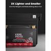imageKEMIMOTO Lithium Motorcycle Battery YTX15LBSYTX14AHBS LiFePO4 Lithium Battery 12v 7Ah PreCharged Powersports Battery with 4 UniversalFit EVA Spacers Compatible with Motorcycle ATV Jet Ski  12V 4Ah 320CCA