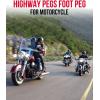 imageKEMIMOTO Motorcycle Highway Pegs Foot Pegs for Sportster Softail Electra Glide Road King Street Glide with 125quot Engine Guard 1 14 Highway Bar