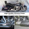 imageKEMIMOTO Motorcycle Rider Footboard Heel Guard for Road King Road Glide Electra Street Glide Ultra Limited FLHTK FLSTF Tri Ultra Chrome