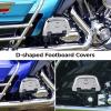 imageKEMIMOTO Passenger Footboard Covers Dshaped Floorboard Covers for Electra Glide Street Glide Road Glide Ultra Limited Softail Chrome