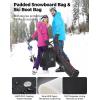 imageKEMIMOTO Ski Bag and Boot Bag Combo Snowboard Bag Padded Ski Bags for Air Travel Snow Ski Bags Fit Skis Up to 200cm Ski Double Bag ComboBlack