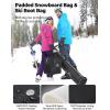 imageKEMIMOTO Ski Bag and Boot Bag Combo Snowboard Bag Padded Ski Bags for Air Travel Snow Ski Bags Fit Skis Up to 200cm Ski Double Bag ComboWhite