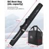 imageKEMIMOTO Ski Bag and Boot Bag Combo Snowboard Bag Padded Ski Bags for Air Travel Snow Ski Bags Fit Skis Up to 200cm Ski Double Bag ComboWhite
