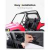 imageKEMIMOTO UTV Rear Windshield with Zipper Window  Soft Waterproof 2in1 Compatible with Polaris RZR 570 RZR Trail 570 2014 800 S 800 900