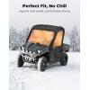 imageKEMIMOTO UTV Soft Upper Doors Cab Enclosure Compatible with Rhino 450660700 with Half Door UTV Cab Enclosure Mirror Side Hole PVC HeavyDuty 900D Windshield Rear Windshield