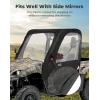imageKEMIMOTO UTV Soft Upper Doors Cab Enclosure Compatible with Rhino 450660700 with Half Door UTV Cab Enclosure Mirror Side Hole PVC HeavyDuty 900D Windshield Rear Windshield