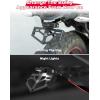 imageKEMIMOTO Universal Motorcycle License Plate Bracket with LED Light Aluminum Fender Eliminator Kit Tail Tidy License Plate Holder Mount