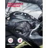 imageKEMIMOTO Winter Motorcycle Gloves for Men Women Cold Weather Waterproof Warm ATV Riding Carbon Fiber Hard Knuckle Touch Screen Windproof Gauntlet Gloves AntiSlipBlack