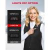 imageKEMIMOTO Womens Heated Vest Electric Warming VestV Neck with Inner Pocket Lightsout DesignBattery Not IncludedBlack