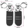 imageKemimoto Motorcycle Highway Pegs Foot Rest Compatible with Road King Street Glide all motorcycle pegs Engine Guard ChromeChrome