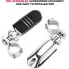 imageKemimoto Motorcycle Highway Pegs Foot Rest Compatible with Road King Street Glide all motorcycle pegs Engine Guard ChromeChrome
