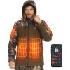 imageKEMIMOTO Mens Heated Jackets with 12V 20000mAh Battery Pack Silent Fabric Hooded Jackets for Men Hunting Outdoor Working
