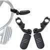 imageKEMIMOTO Motorcycle Highway Pegs Foot Pegs for Sportster Softail Dyna Electra Glide Road King Street Glide with 125quot Engine Guard 1 14 Highway BarBlack