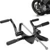 imageKemimoto Street Bob Forward Controls Complete Kit Pegs Levers Linkage Compatible with Street Bob Street Bob FXBB FXBBS Low Rider FXLR FXLRS and Super Glide 2018 2019 2020 2021 Black
