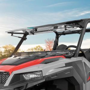 imageKEMIMOTO 3IN1 Front Flip Windshield Compatible with Polaris General 1000 XP 1000 4 1000 20162025 HeavyDuty Scratch Resistant Fold Clear UTV Windshield Window Accessories