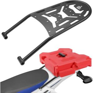 imageKEMIMOTO Compatible with DRZ400SSM and KLX400S Rear Rack Luggage Storage Rack Carrier Rear Tail Storage Rack Cargo Enduro Luggage Rack All Year