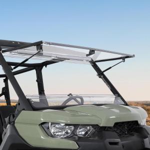 imageKEMIMOTO Flip Windshield Compatible with CanAm Defender ampamp Defender Max HD5HD8HD10 Scratchresistant 1 5quot Thick Polycarbonate 250 Times Stronger than Glass Front Full Windscreen